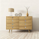 7Pcs Ceramic Cabinet Drawer Knobs – Cupboard Door Handles and Pulls for Furniture
