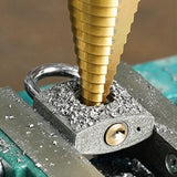 3 PCS Bearing Steel Titanium Coated Conical Step Drill Bit Set