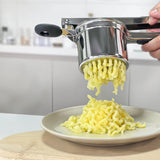 3-in-1 Stainless Steel Potato Ricer and Masher with Three Interchangeable Discs