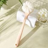 2 in 1 Back Scrubber for Shower with Loofah for Cleanse Back and Hard to Reach Areas Pink