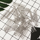 50Pcs Curtain Pleat Hooks 4 Prong Slips Gathering Hook Heading Pinch Pleat Stainless Steel
