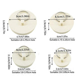 4 PCS Universal Plastic Sink Stoppers with Metal Pull Rings for Basins and Bathtubs