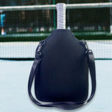 Pickleball Paddle Bag with Adjustable Shoulder Strap and Hanging Hook Black