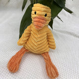 Pet Dog Chew Toy Cute Animal Shape Squeaky Plush Puppy Teeth Toy Yellow Duck