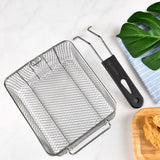 Deep Fryer Basket Stainless Steel with Removable Handle Hanging Design Style 1