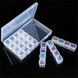 28 Compartment Plastic Storage Box for Jewelry Beads