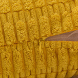 2Pcs Set Throw Pillow Covers Neutral Decorative Pillowcase for Couch Bed Sofa Yellow