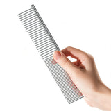 3PCS Double Sided Stainless Steel Dematting Grooming Comb for Dogs and Cats