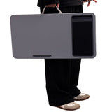 Laptop Lap Desk for Adults – Portable Laptop Desk with Mouse Pad and Phone Holder Gray