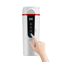 12V/24V Car Electric Kettle Travel Water Boiler Mug Temperature Adjustable Coffee Tea Truck Cup White