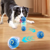 4.5CM Automatic Moving Ball Toy for Cats USB Rechargeable Interactive Vibrating Cat Toy Blue