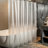 PEVA Shower Curtain Liner Heavy Liner 180x180cm with Rustproof Grommets and Hooks Style 2