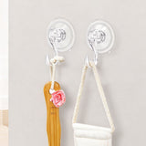 5PCS Clear Suction Cup Christmas Wreath Hooks for Window and Tile Decor