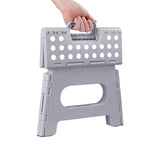 Folding Step Stool Portable Lightweight Stool for Adult Gray