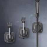 360 Degree Rotation  Shower Head Holder with Suction Cup for Bathroom Bathtub Rental Hotel Black