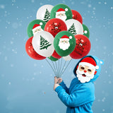 30Pcs Christmas Latex Balloons – Red Nose Reindeer Santa & Tree Party Decorations