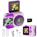 Instant Print Camera S11 48MP with 32GB Card for Boys Girls Purple