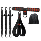 Pedal Resistance Band with Handle Adjustable Tube Foot Pedal Device  for Full Body Training Black