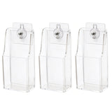 3 PCS TV Remote Control Holder Wall Mount Clear Acrylic Organizer Stand Box Storage