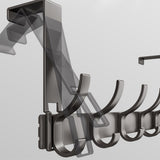Over the Door Hooks with 6 Hooks Sturdy Door Hanger Organizer Gray