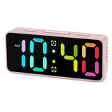 Small Digital Alarm Clock with 5 Dimmers & 5 Alarm Volumes Pink