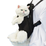 Mesh Dog Cat Carrier Backpack Breathable Front Back Carrying Black