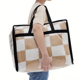 3 PCS Thick Clear Storage Bags with Zipper for Clothes & Bedding