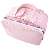 Travel Toiletry Bag Wide-open Makeup Bag Organizer with Handle Pink