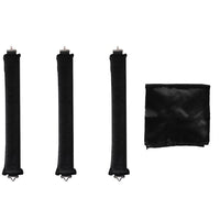 Heatless Overnight Curlers Set No Heat Curling Headband with Rods for Long Hair Black