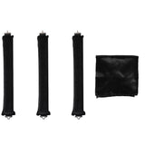 Heatless Overnight Curlers Set No Heat Curling Headband with Rods for Long Hair Black