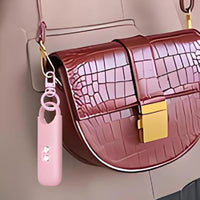 130dB Personal Alarm with Strobe Light Rechargeable Security Alarm Keychain for Women Kids Elderly Pink