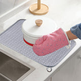 Microfiber Dish Drying Mat Absorbent Bowl and Cup Drainer for Kitchen