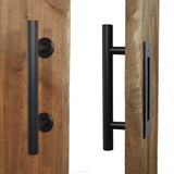 Sliding Door Handle Set for Wooden Door Pull and Flush Door Handle for Closet Barn