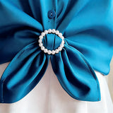 10PCS Silk Scarf Ring Clip T-shirt Tie Clips for Clothes Hat Belt Decor
