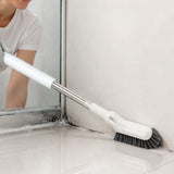 2PCS Telescopic L-Shaped Crevice Cleaning Brush for Window Toilet and Floor Gaps