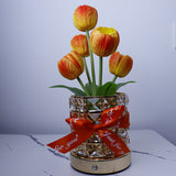 Tulip Flower Lamp 3 Color Dimming Night Light Valentine’s Day Gift Orange