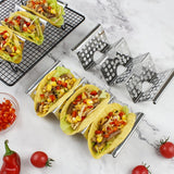 4Pcs Set Stainless Steel Taco Holders Taco Stand for Tortillas Burritos Crepes