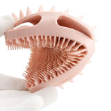 Dual-Sided Silicone Shower Body Brush – Soft & Firm Exfoliating Scrubber Pink
