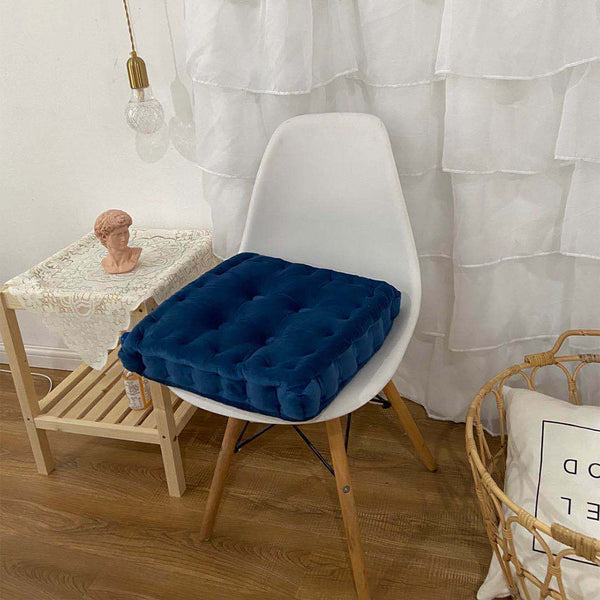 Square Thicken Chair Cushion Comfort Seat Cushion Chair Pad Navy