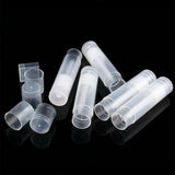 100 PCS Empty lipstick Plastic Lip Balm Container Tubes Caps 5g DIY Balm Transparent