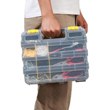 34 Compartment Double Sided Storage Box for Screws Nuts Parts Yellow