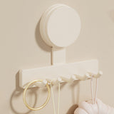 Razor Holder for Shower Powerful Suction Cup Shower Hooks for Towel Loofah Razor Squeegee White