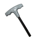 10 PCS CRV T Handle Hex Key Wrench Set with Metal Storage Stand Gray