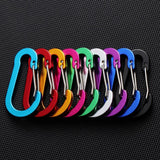 12PCS Pack Small D-Ring Carabiner Clip Lightweight Aluminum Key chain for Hiking Camping