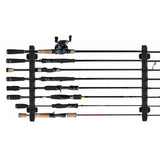 Wall Mounted 6-Rod Storage Rack Fishing Pole Display Holder Horizontal Style