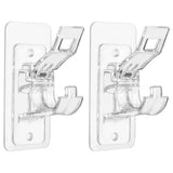 Self Adhesive Curtain Rod Bracket Universal Plastic Curtain Rod Holders for Bathroom Bedroom Kitchen Transparent