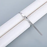304 Stainless Steel Cable Ties 100 Pcs Self Locking 0.46cm Wide