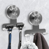 Razor Holder for Shower Heavy-Duty for Razor Towel Loofah Removable Silver