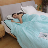 200 x 150cm Summer Blanket Washable Air-Conditioning Quilt Light Blue