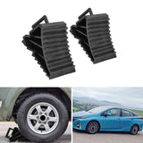 2 PCS Solid Rubber Wheel Chocks Car Truck Rv Camper Trailer Tire Stopper
